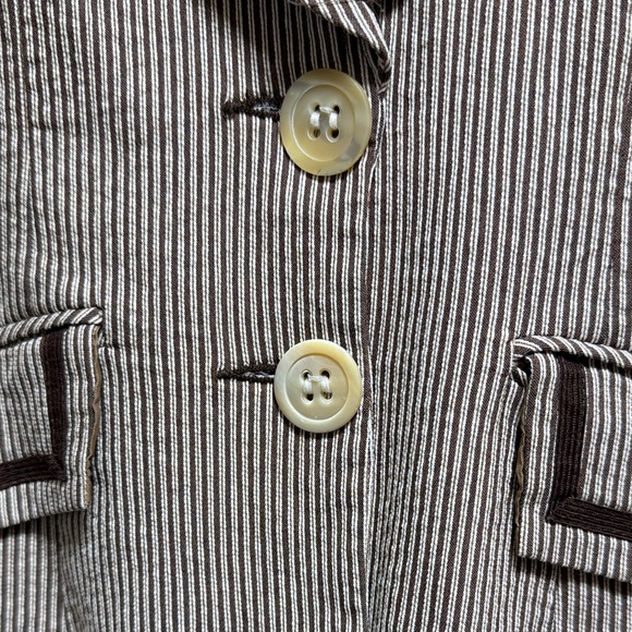 Nanette Lepore Black and White Striped Blazer - Picture 4 of 15